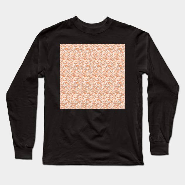 Modern Orange Animal Stripe Design Long Sleeve T-Shirt by greenoriginals